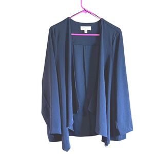 Philosophy Navy Draped Open-Front Cardigan